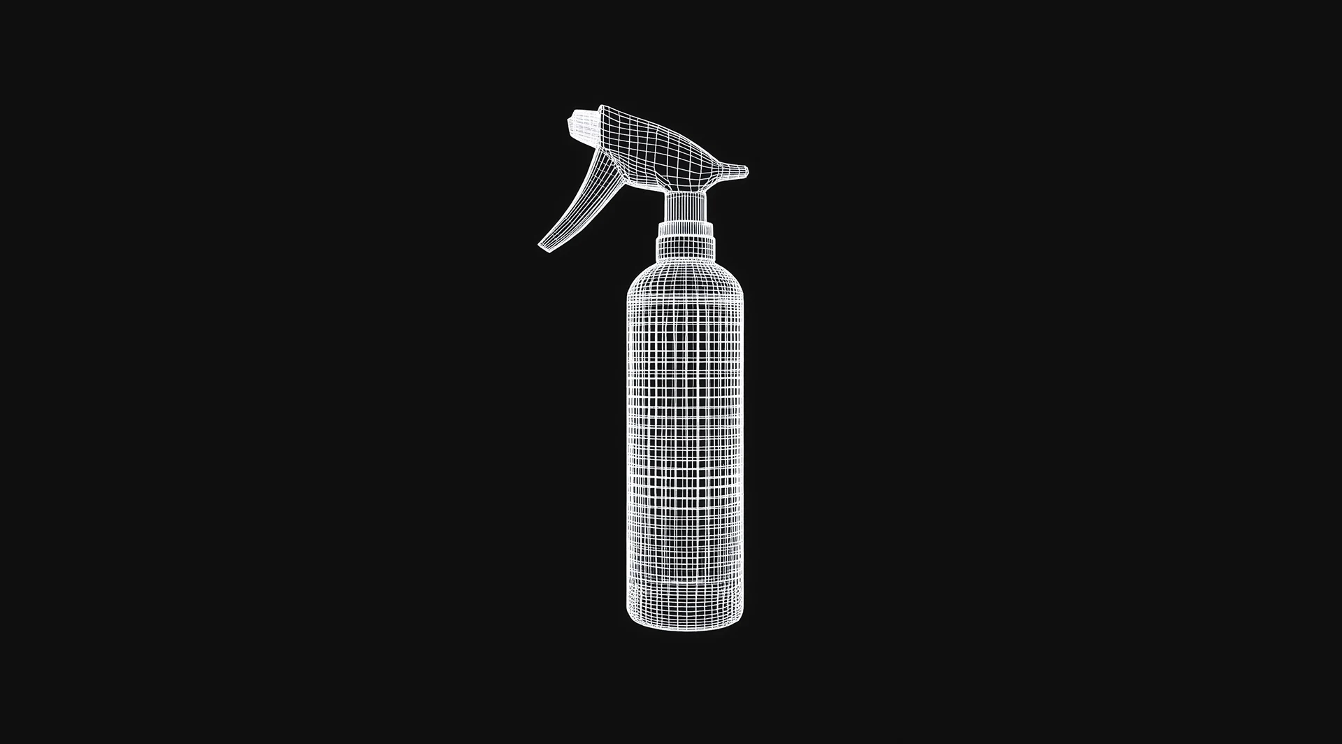 Bottle Concept Wireframe Render 